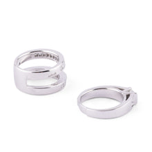 Charger l&#39;image dans la galerie, Bague or gris et diamant princesse
