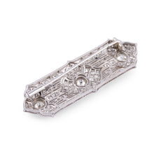Charger l&#39;image dans la galerie, Broche en platine et diamants
