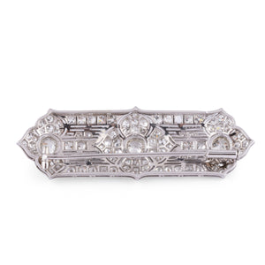 Broche en platine et diamants