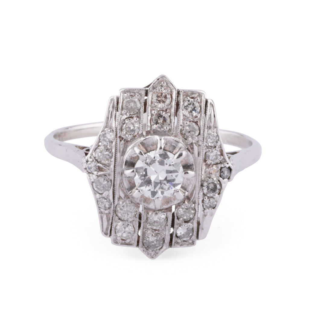 Bague en platine plate