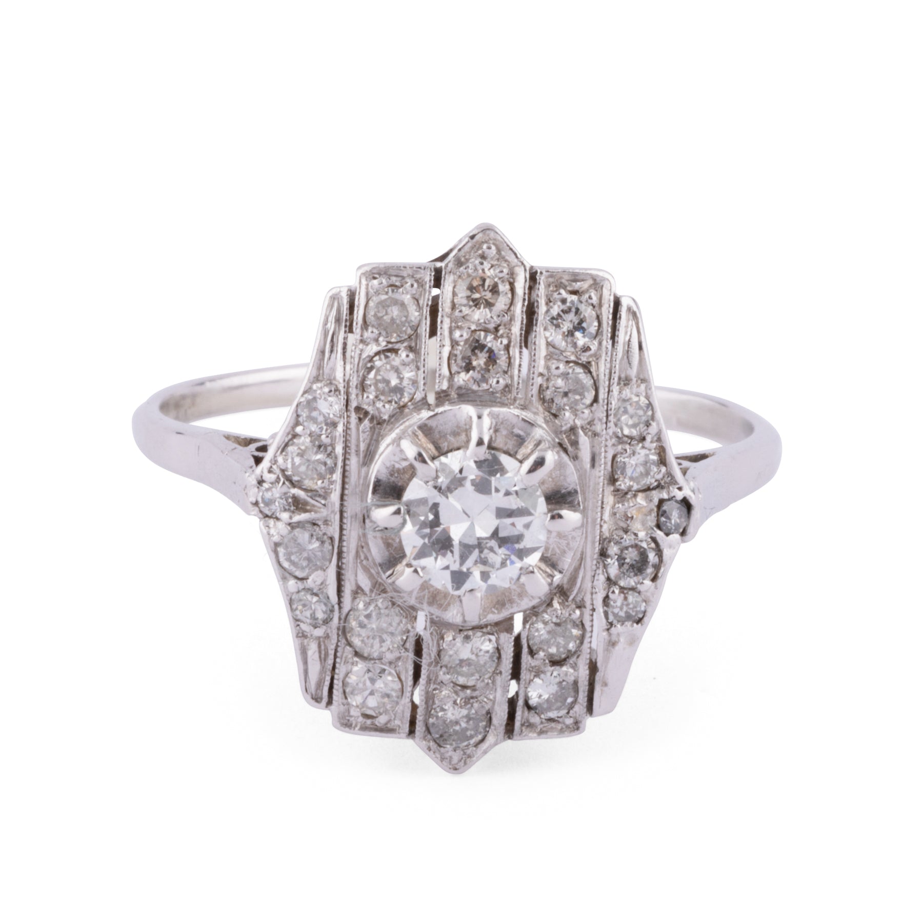 Bague en platine plate