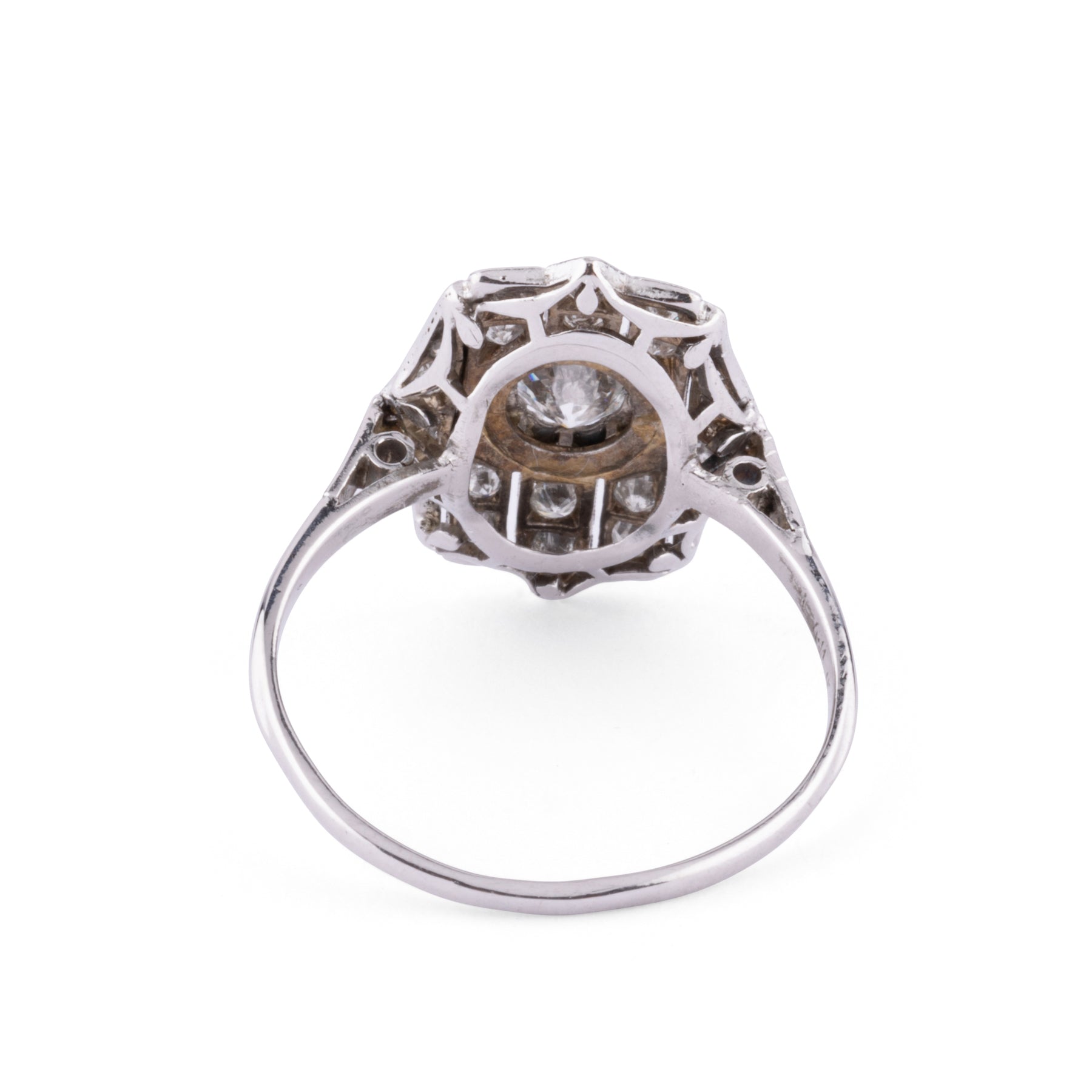 Bague en platine plate