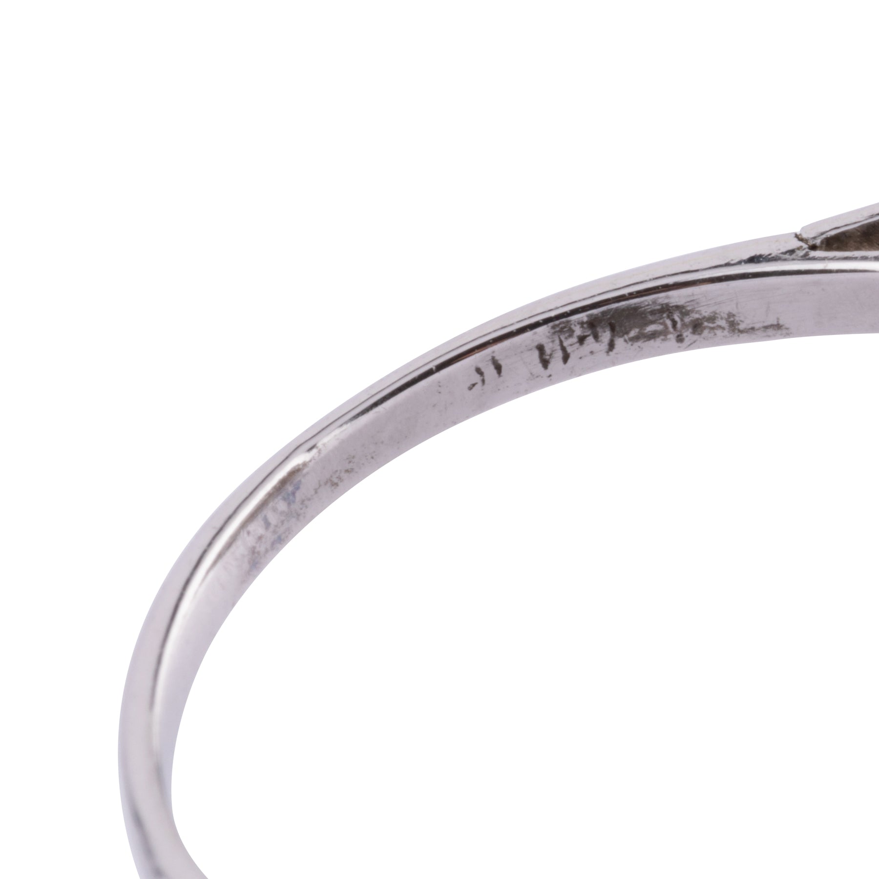 Bague en platine plate