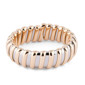 Bracelet or et acier de la maison Bvlgari