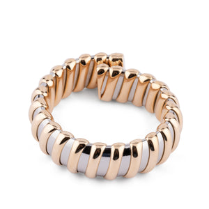Bracelet or et acier de la maison Bvlgari