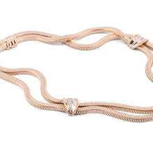 Charger l&#39;image dans la galerie, Collier or jaune double rang maillon lisse
