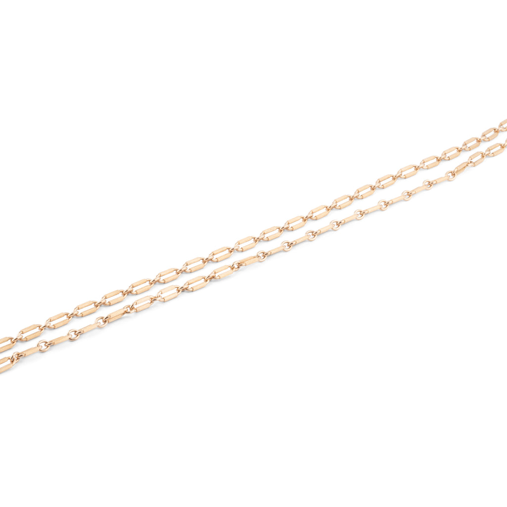 Collier en or jaune maille força limé