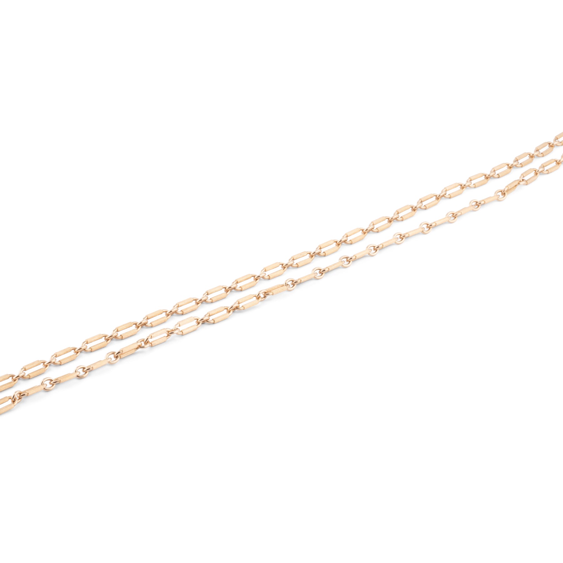Collier en or jaune maille força limé