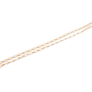 Collier en or jaune maille força limé