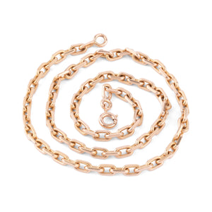 Collier en or jaune maille força limé
