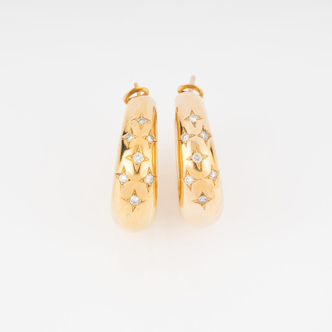 Boucles d'oreilles de la Maison Chaumet sur or jaune