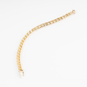 Bracelet riviere or et platine orné de diamant taille brillant