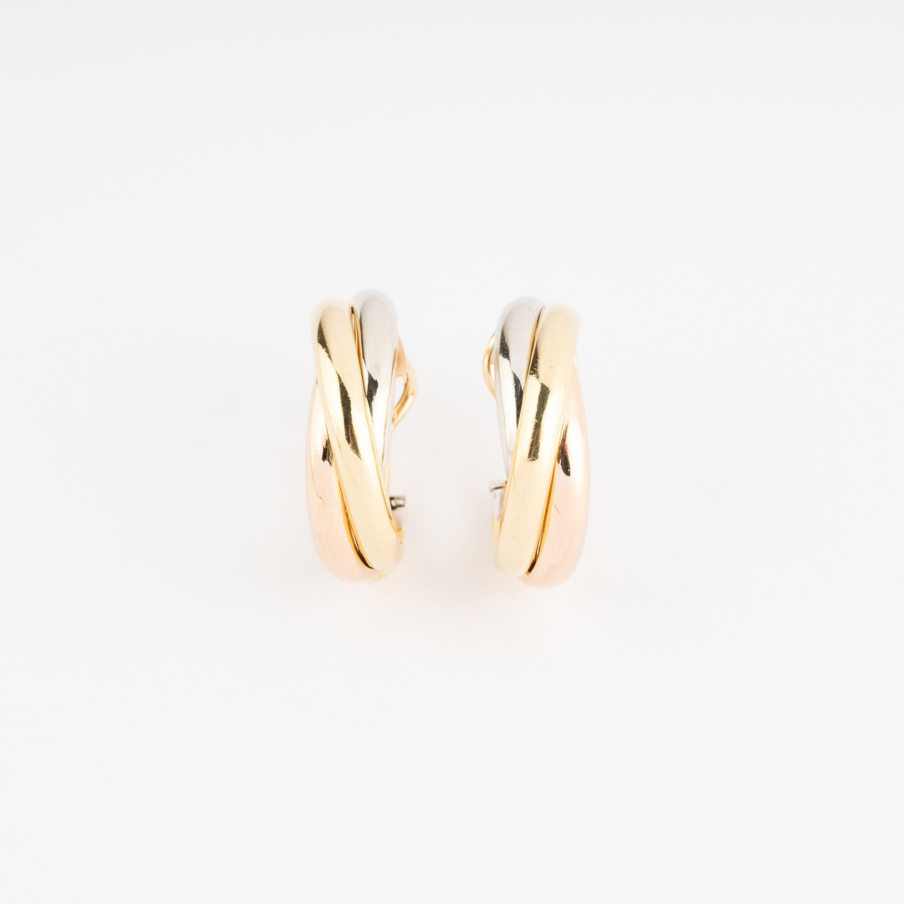 Boucles d'oreilles 3 ors de la Maison Cartier modèles Trinity