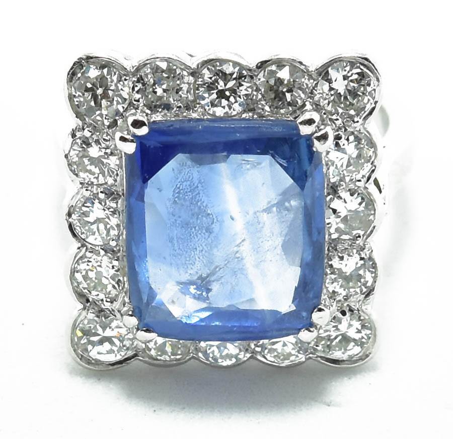 Bague Saphir de Ceylan Naturel 4,74 Cts - adalgyseboutique