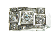 Charger l&#39;image dans la galerie, Bague platine diamant 1930 - adalgyseboutique
