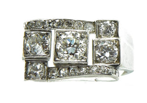 Bague platine diamant 1930 - adalgyseboutique