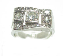 Charger l&#39;image dans la galerie, Bague platine diamant 1930 - adalgyseboutique
