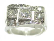 Charger l&#39;image dans la galerie, Bague platine diamant 1930 - adalgyseboutique
