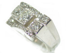 Charger l&#39;image dans la galerie, Bague platine diamant 1930 - adalgyseboutique
