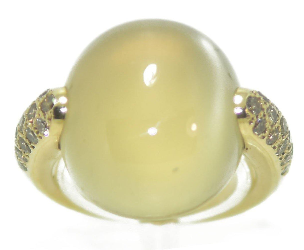 Bague or gris signée Pomellato modèle luna - adalgyseboutique