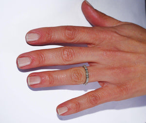 Alliance américaine diamant en or gris - adalgyseboutique