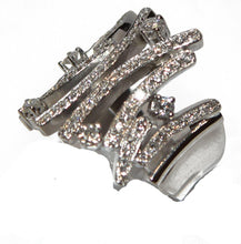 Charger l&#39;image dans la galerie, Bague or gris diamant moderne - adalgyseboutique
