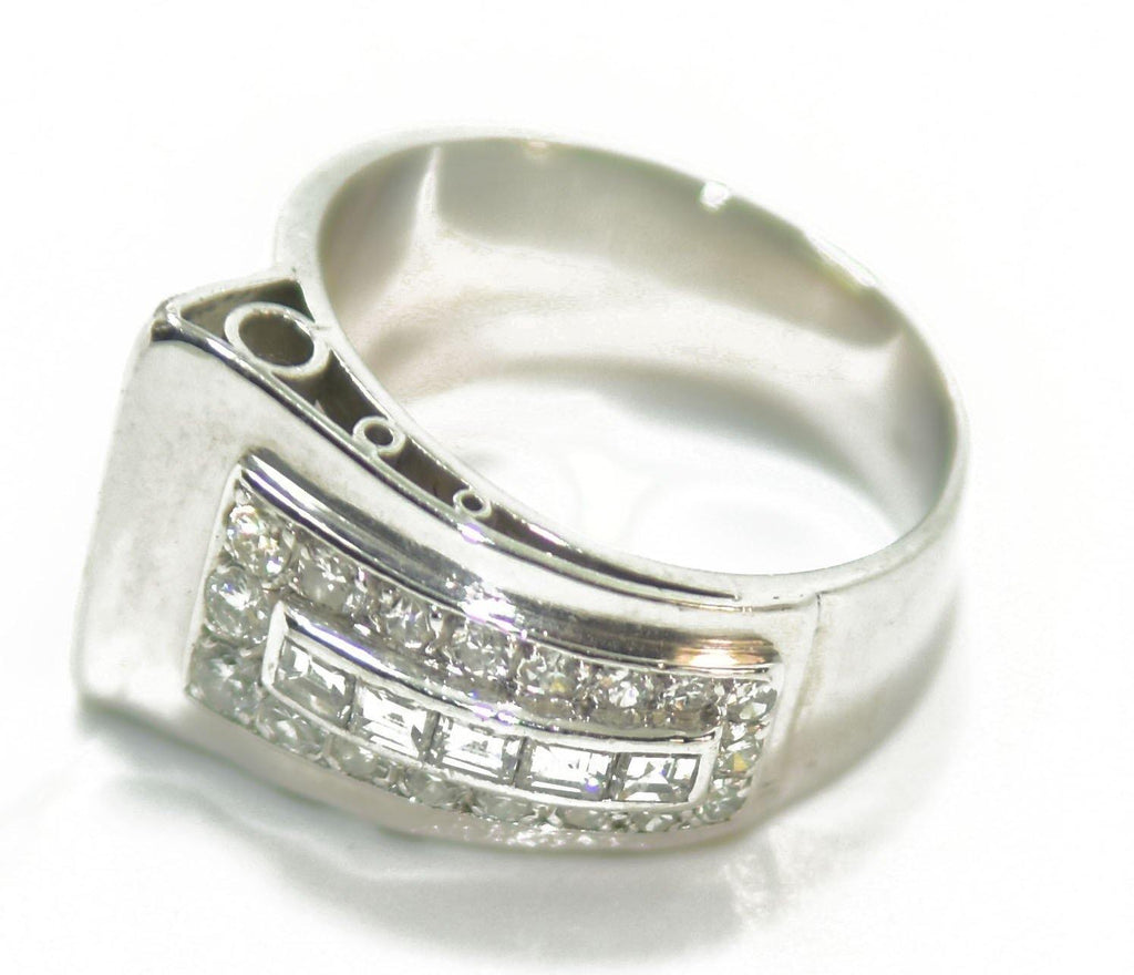 Bague platine diamant 1930 - adalgyseboutique