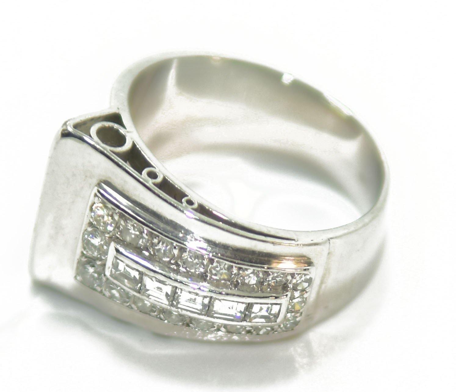 Bague platine diamant 1930 - adalgyseboutique