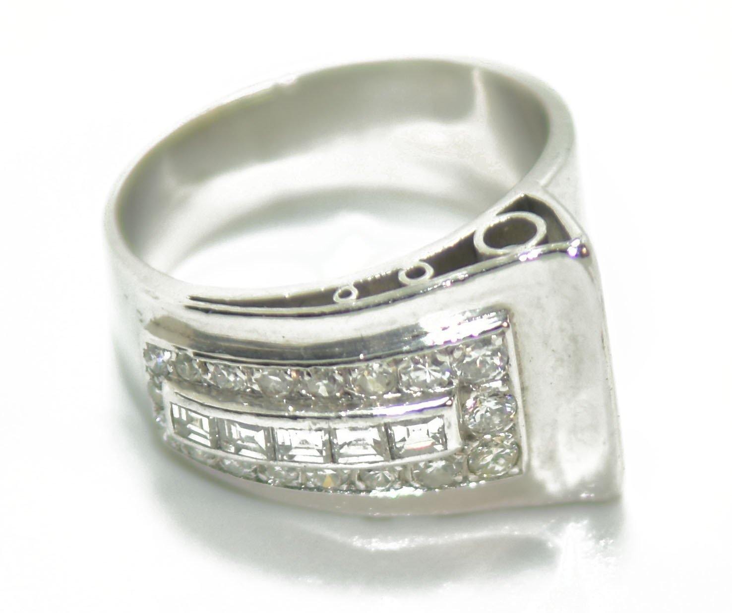 Bague platine diamant 1930 - adalgyseboutique
