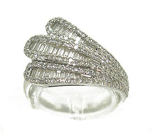 Charger l&#39;image dans la galerie, Bague or gris moderne diamant baguette - adalgyseboutique
