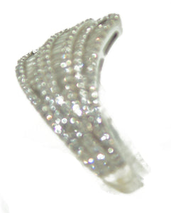 Bague or gris moderne diamant baguette - adalgyseboutique
