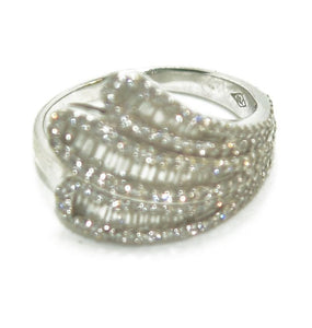 Bague or gris moderne diamant baguette - adalgyseboutique