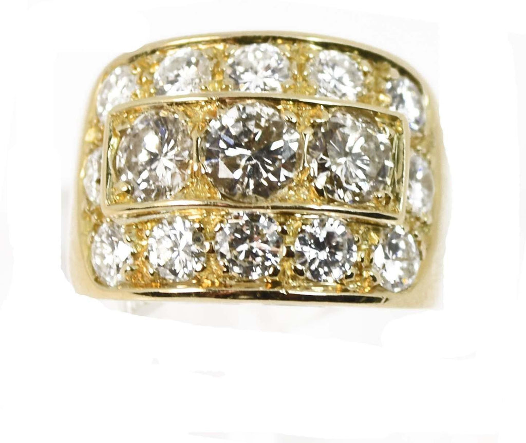 Bague jonc diamants or jaune - adalgyseboutique