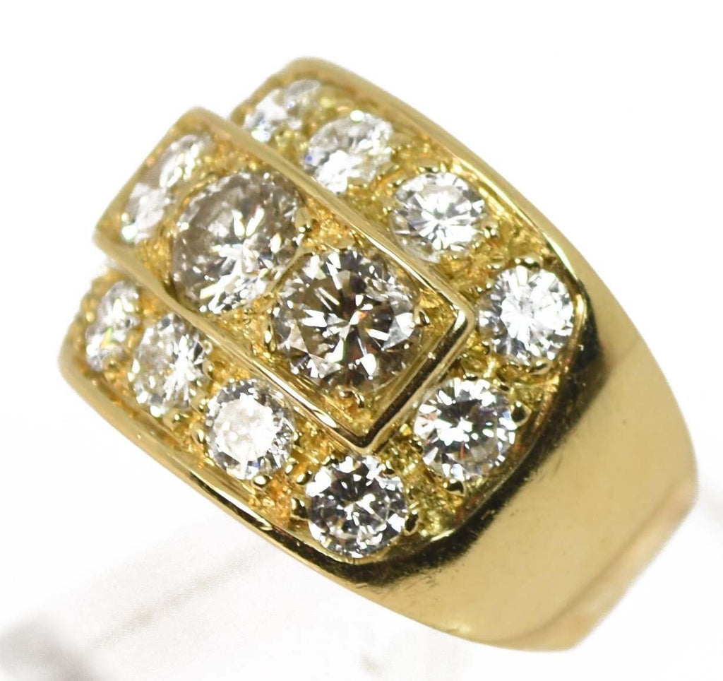 Bague jonc diamants or jaune - adalgyseboutique