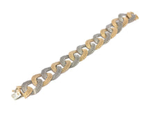 Charger l&#39;image dans la galerie, Bracelet bi-colore maille gourmette tissée Georges Lenfant - adalgyseboutique
