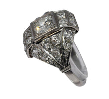 Charger l&#39;image dans la galerie, Bague des années 30 Art déco en platine - adalgyseboutique
