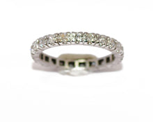 Charger l&#39;image dans la galerie, Alliance américaine diamant en or gris - adalgyseboutique
