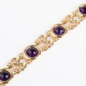 Bracelet or jaune et améthyste de la maison Poiray