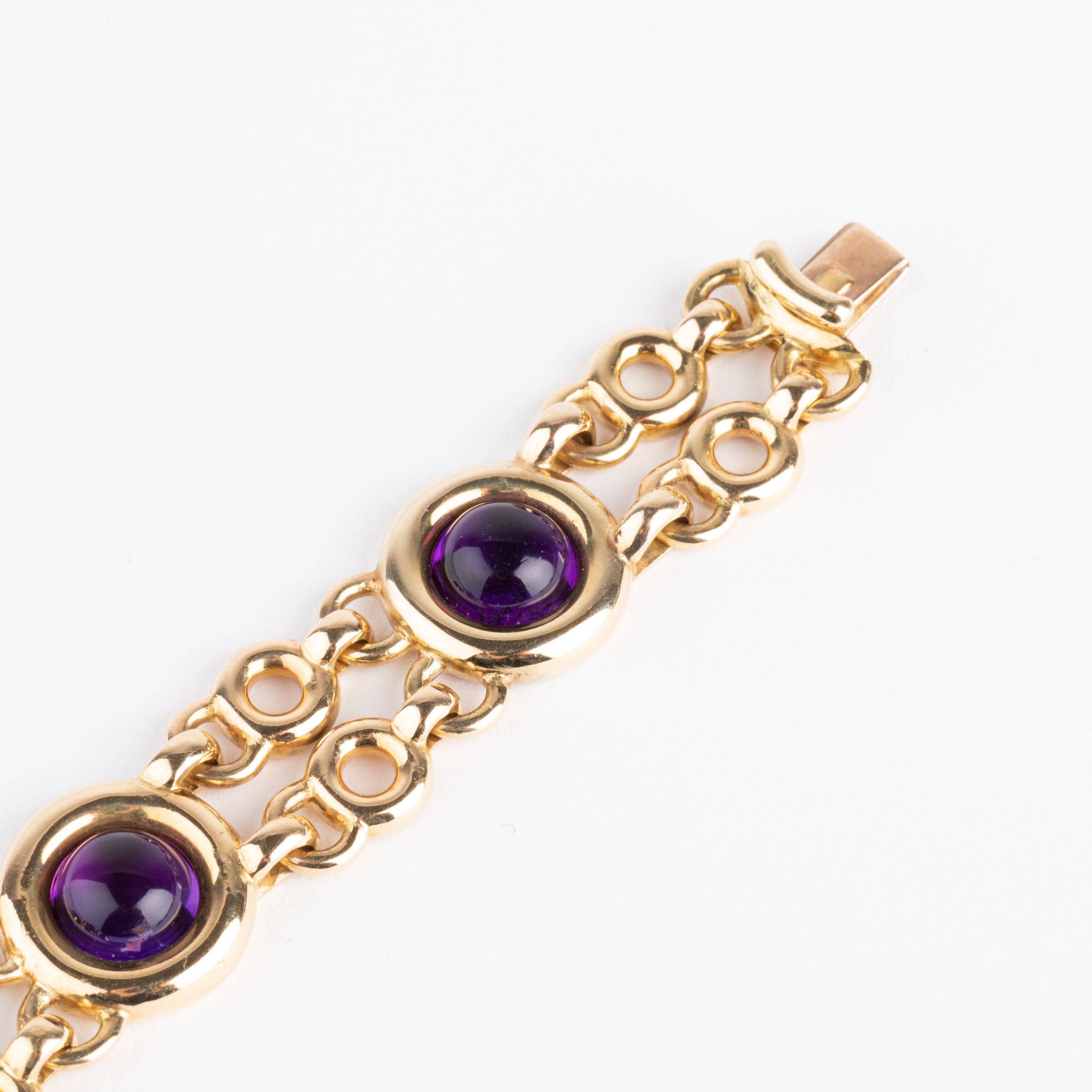 Bracelet or jaune et améthyste de la maison Poiray