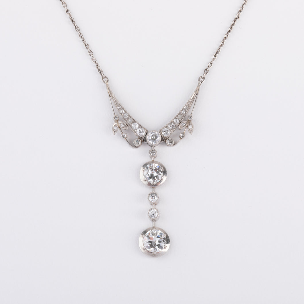 Pendentif en platine et diamant