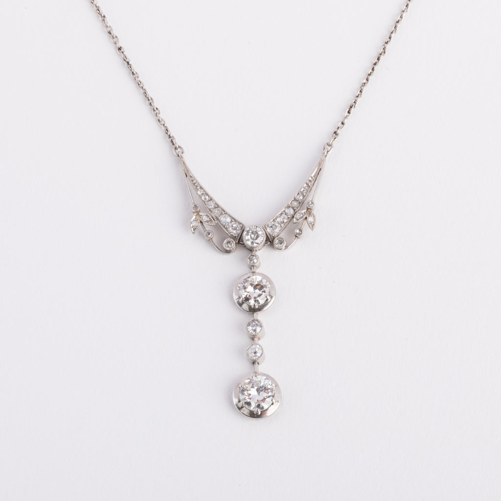Pendentif en platine et diamant