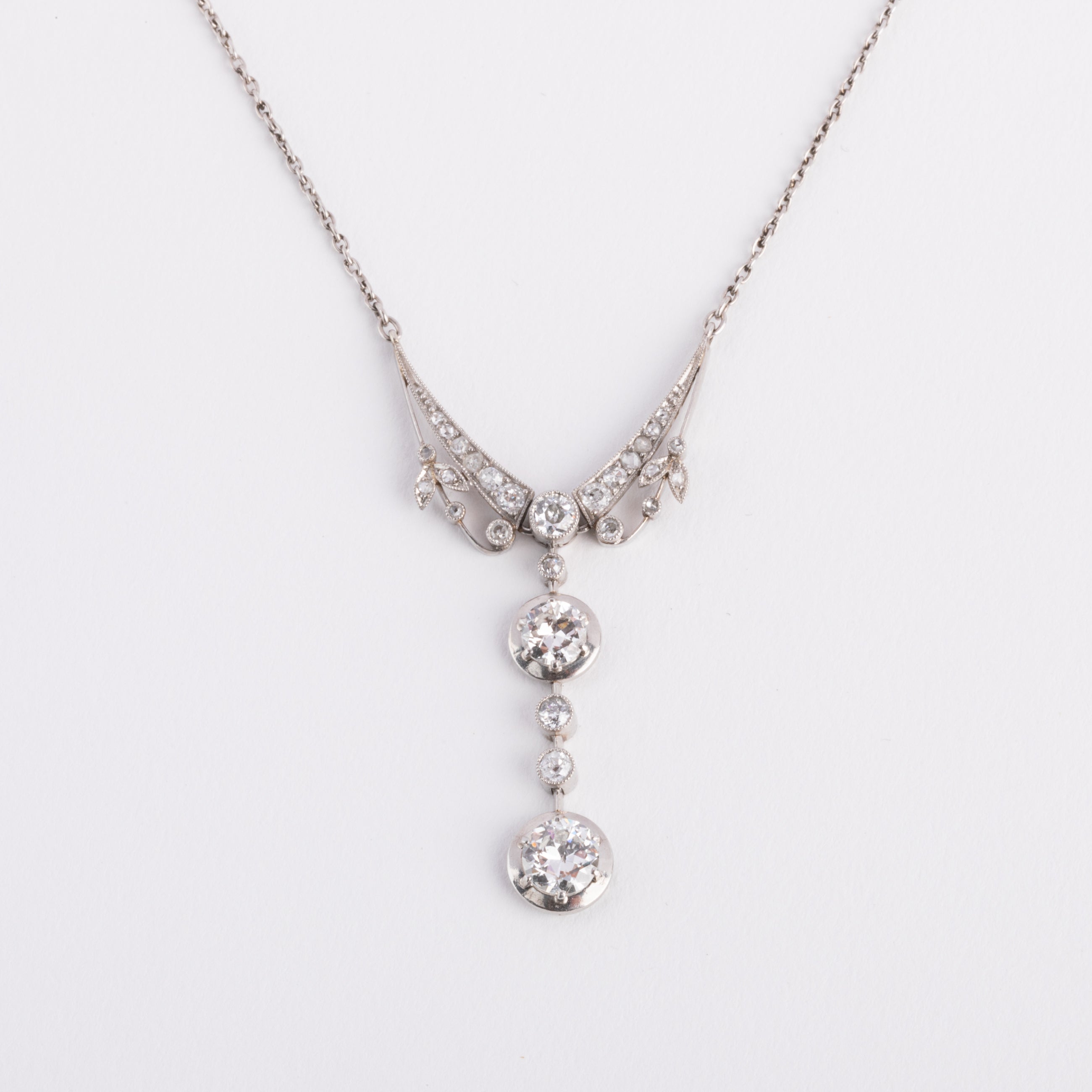 Pendentif en platine et diamant