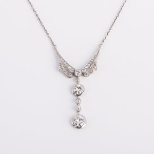 Pendentif en platine et diamant