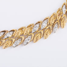 Charger l&#39;image dans la galerie, Collier or jaune,platine et diamants des années 1960

