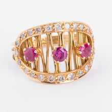 Charger l&#39;image dans la galerie, Bague or jaune et rubis
