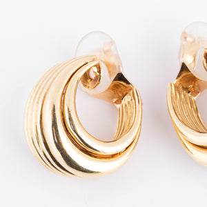 Paire de créoles or jaune  maison Van Cleef And Arpels
