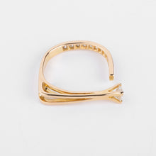 Charger l&#39;image dans la galerie, Bague ouverte or jaune et diamant design
