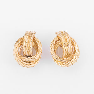 Boucles d'oreilles or jaune signée Hermès