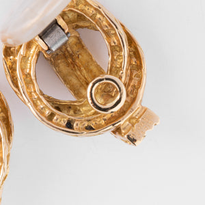 Boucles d'oreilles or jaune signée Hermès