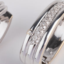 Charger l&#39;image dans la galerie, Créoles en diamants sur or gris
